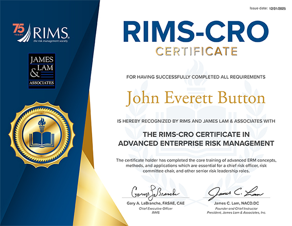 RIMS-CRO Certificate
